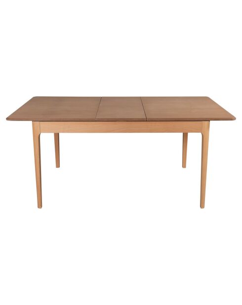 Table à manger extensible Evone naturelle - 120x75x80 cm