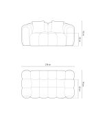 Canapé Arden 2 Places beige - 178x94x70 cm