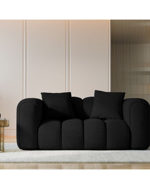 Canapé Arden 2 Places noir - 178x94x70 cm