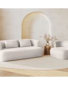 Canapé Chenille Estro 2 Places beige clair - 178x90x73 cm