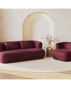 Canapé Chenille Estro 2 Places cerisier - 178x90x73 cm