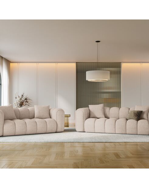 Canapé Arden 3 Places cappuccino - 208x94x70 cm