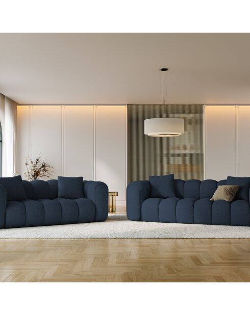 Canapé Arden 3 Places bleu roi - 208x94x70 cm