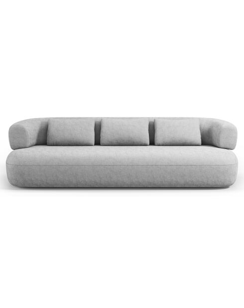 Canapé Estro 3 Places argenté - 200x90x73 cm