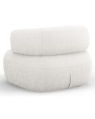Fauteuil Chenille Estro beige clair - 90x88x73 cm