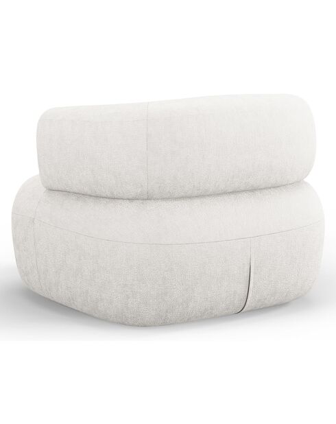 Fauteuil Chenille Estro beige clair - 90x88x73 cm