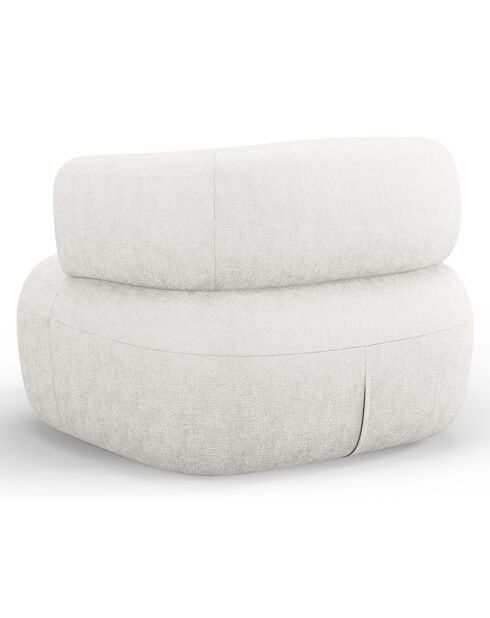 Fauteuil Chenille Estro beige clair - 90x88x73 cm