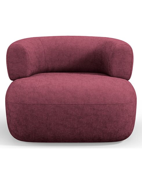 Fauteuil Chenille Estro cerisier - 90x88x73 cm