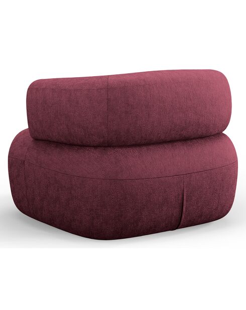 Fauteuil Chenille Estro cerisier - 90x88x73 cm