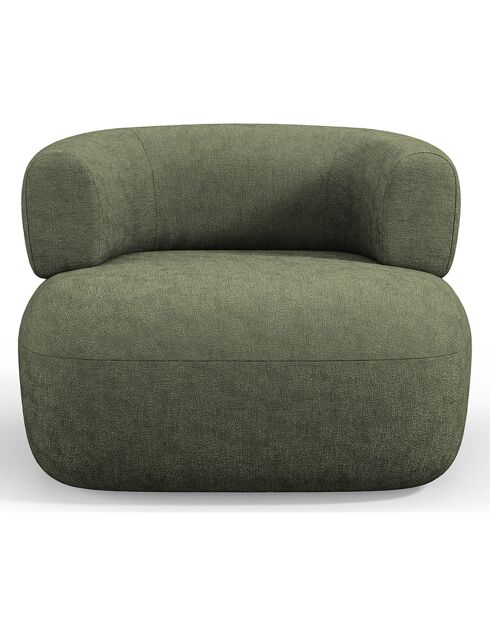 Fauteuil Chenille Estro vert - 90x88x73 cm