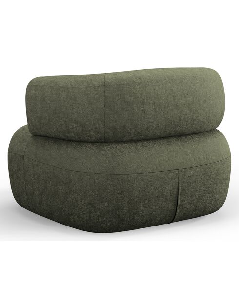 Fauteuil Chenille Estro vert - 90x88x73 cm