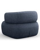 Fauteuil Chenille Estro bleu foncé - 90x88x73 cm