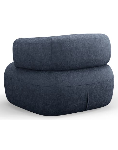 Fauteuil Chenille Estro bleu foncé - 90x88x73 cm