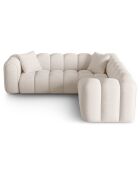 Canapé d'angle symétrique modulable Arden 5 Places beige - 238x238x70 cm
