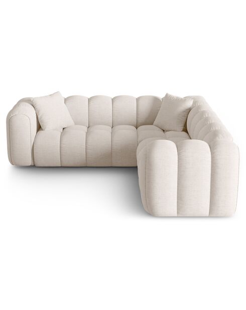 Canapé d'angle symétrique modulable Arden 5 Places beige - 238x238x70 cm