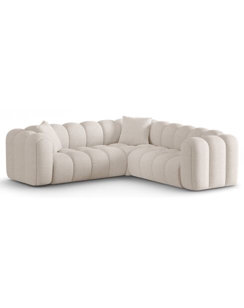 Canapé d'angle symétrique modulable Arden 5 Places beige - 238x238x70 cm