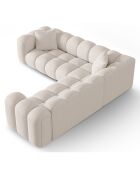 Canapé d'angle symétrique modulable Arden 5 Places beige - 238x238x70 cm
