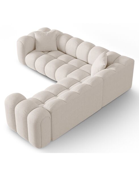 Canapé d'angle symétrique modulable Arden 5 Places beige - 238x238x70 cm