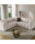 Canapé d'angle symétrique modulable Arden 5 Places beige - 238x238x70 cm