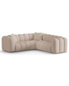 Canapé d'angle symétrique modulable Arden 5 Places cappuccino - 238x238x70 cm