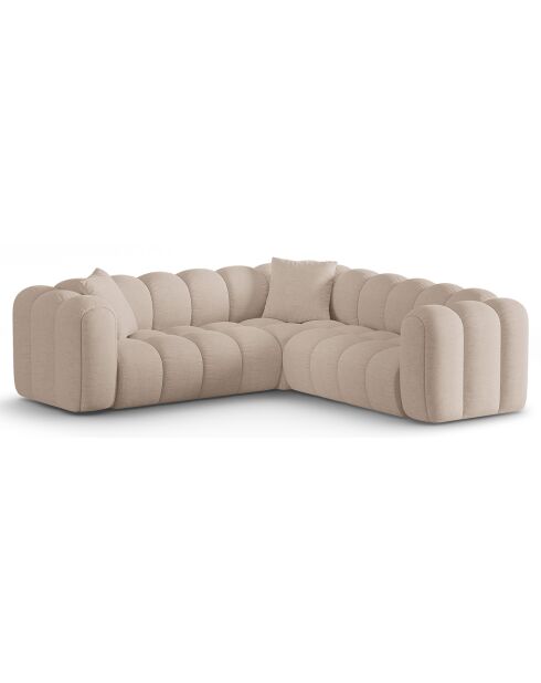 Canapé d'angle symétrique modulable Arden 5 Places cappuccino - 238x238x70 cm