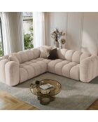 Canapé d'angle symétrique modulable Arden 5 Places cappuccino - 238x238x70 cm