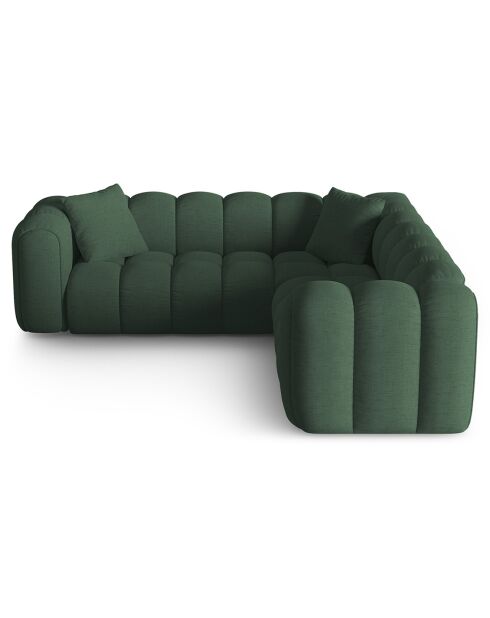 Canapé d'angle symétrique modulable Arden 5 Places vert de mer - 238x238x70 cm