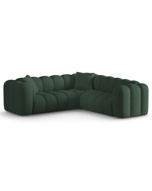 Canapé d'angle symétrique modulable Arden 5 Places vert de mer - 238x238x70 cm