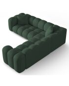 Canapé d'angle symétrique modulable Arden 5 Places vert de mer - 238x238x70 cm