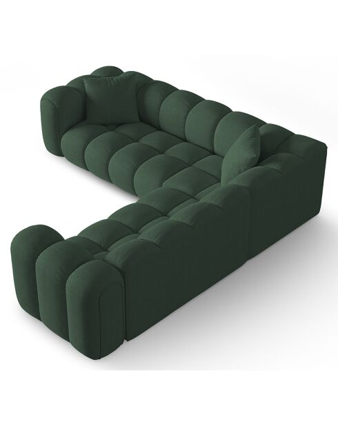 Canapé d'angle symétrique modulable Arden 5 Places vert de mer - 238x238x70 cm