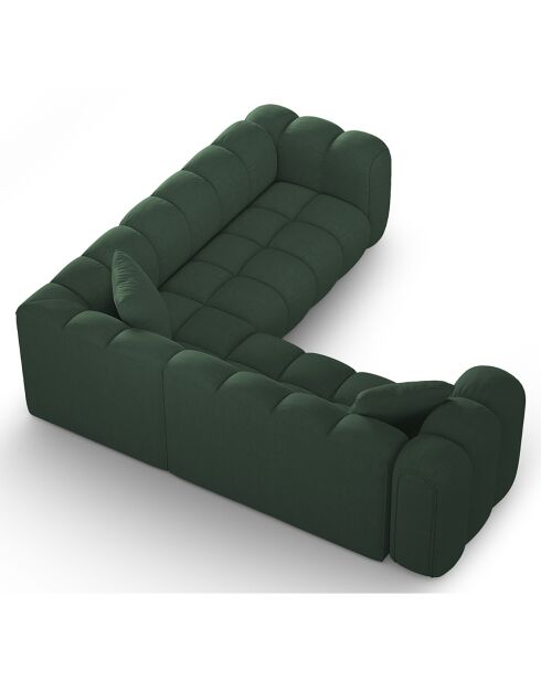 Canapé d'angle symétrique modulable Arden 5 Places vert de mer - 238x238x70 cm