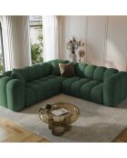 Canapé d'angle symétrique modulable Arden 5 Places vert de mer - 238x238x70 cm