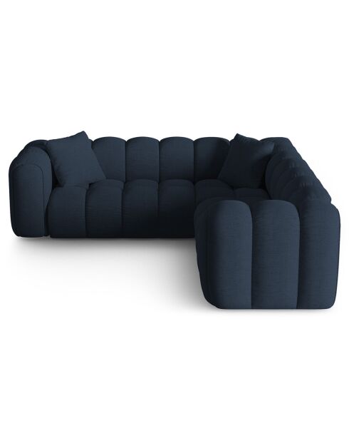 Canapé d'angle symétrique modulable Arden 5 Places bleu roi - 238x238x70 cm