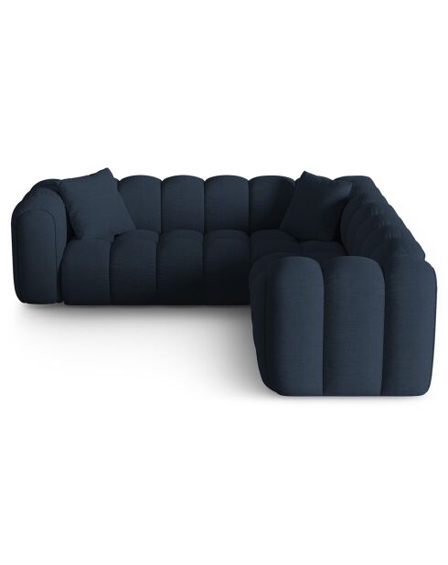 Canapé d'angle symétrique modulable Arden 5 Places bleu roi - 238x238x70 cm