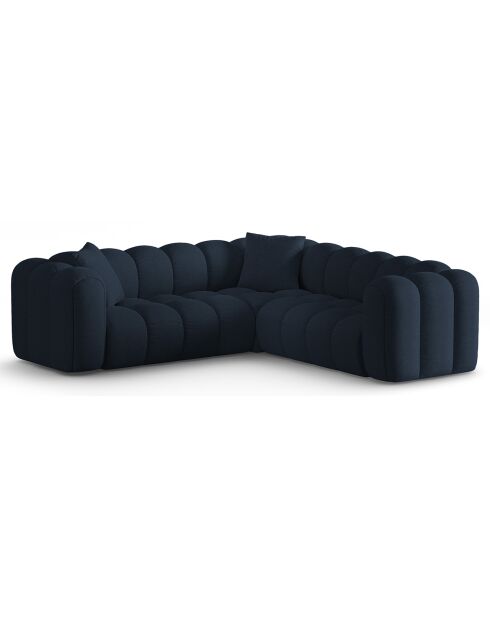 Canapé d'angle symétrique modulable Arden 5 Places bleu roi - 238x238x70 cm