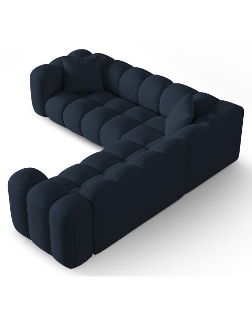 Canapé d'angle symétrique modulable Arden 5 Places bleu roi - 238x238x70 cm