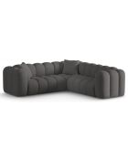 Canapé d'angle symétrique modulable Arden 5 Places gris - 238x238x70 cm
