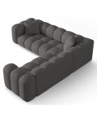 Canapé d'angle symétrique modulable Arden 5 Places gris - 238x238x70 cm