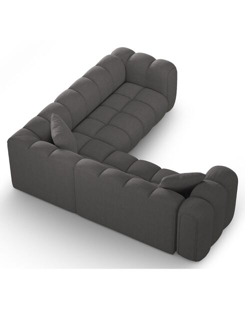 Canapé d'angle symétrique modulable Arden 5 Places gris - 238x238x70 cm