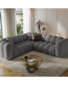 Canapé d'angle symétrique modulable Arden 5 Places gris - 238x238x70 cm