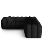 Canapé d'angle symétrique modulable Arden 5 Places noir - 238x238x70 cm