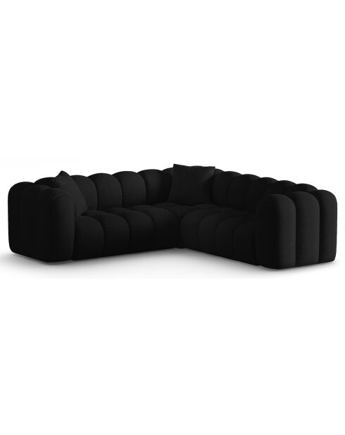 Canapé d'angle symétrique modulable Arden 5 Places noir - 238x238x70 cm