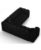 Canapé d'angle symétrique modulable Arden 5 Places noir - 238x238x70 cm