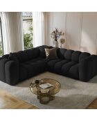 Canapé d'angle symétrique modulable Arden 5 Places noir - 238x238x70 cm