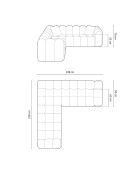 Canapé d'angle symétrique modulable Arden 5 Places beige - 238x238x70 cm