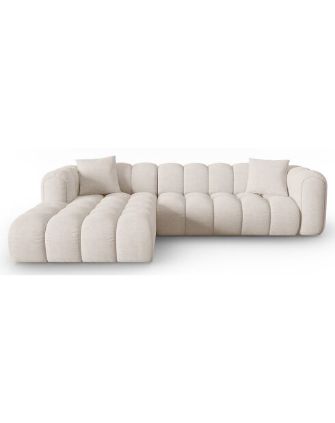 Canapé D'Angle Gauche Modulaire Arden 4 Places beige - 300x190x70 cm