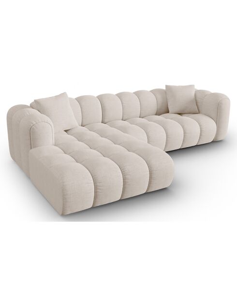 Canapé D'Angle Gauche Modulaire Arden 4 Places beige - 300x190x70 cm