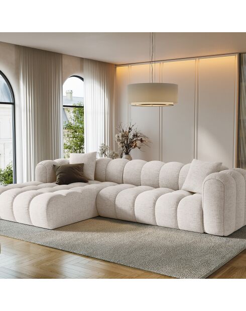 Canapé D'Angle Gauche Modulaire Arden 4 Places beige - 300x190x70 cm