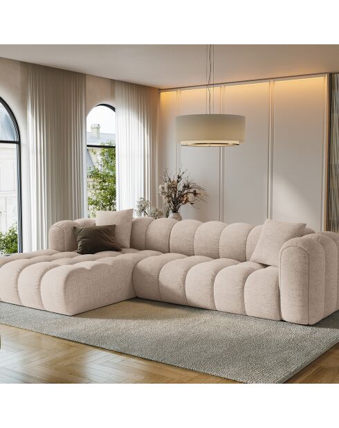 Canapé D'Angle Gauche Modulaire Arden 4 Places cappuccino - 300x190x70 cm