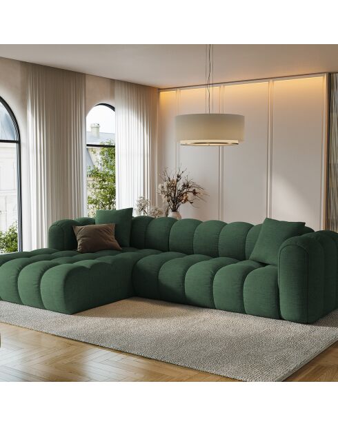 Canapé D'Angle Gauche Modulaire Arden 4 Places vert de mer - 300x190x70 cm